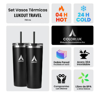 Set de 2 Vasos Travel Tumbler 700 ml animal Pink