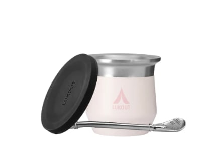 Mate térmico 170 ml + Tapa + bombilla Velia