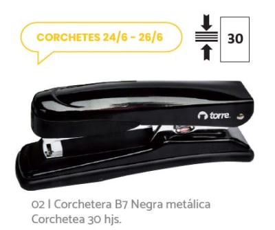 CORCHETERA B7 NEGRA 30H TORRE