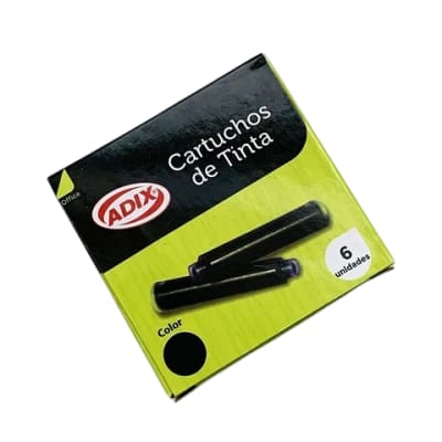 Cartucho Tinta Lapicera 6u Negro (003) ADIX