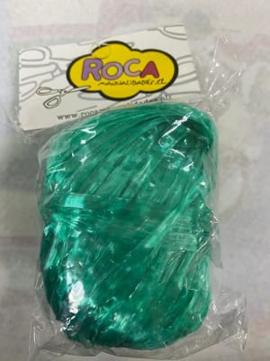 RAFIA EN OVILLO PLASTICA VERDE 80 GRS.
