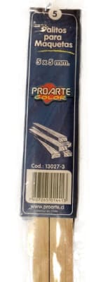 PALOS P/MAQUETAS PROARTE 50cm. 5x 5 BOLSA de 5