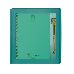 SET ASCOTT PLANNER C/ESPIRAL + BOLIGRAFO NEGRO