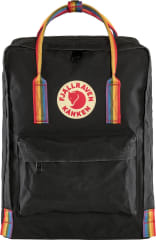FR MOCHILA KANKEN  BLACK-RAINBOW PATTERN
