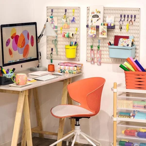 SET PIZARRA ORGANIZADORA 12 GANCHOS 39X56,4CM | Aldo Carla