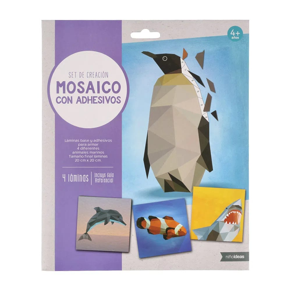 SET MANUALIDADES PARA CREAR MOSAICO PINGÜINO | Aldo Carla