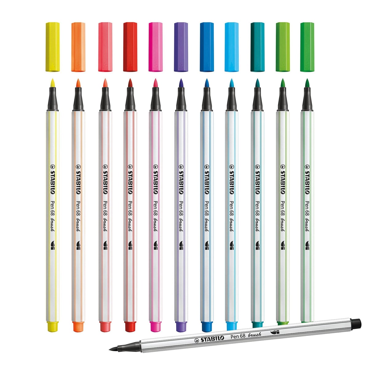 SET 18 PEN 68 BRUSH ARTY STABILO | Aldo Carla