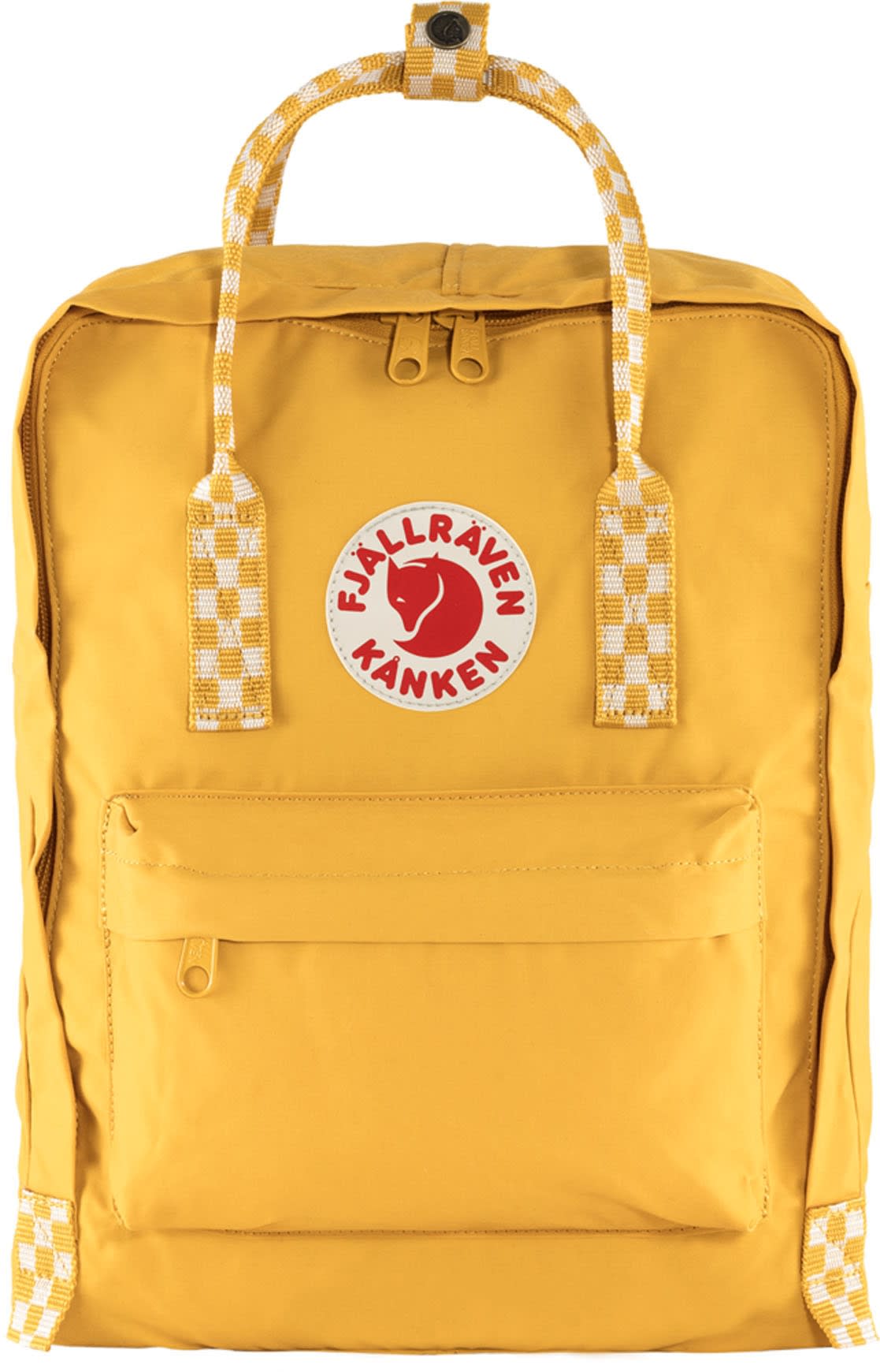 FR MOCHILA KANKEN OCHRE-CHESS PATTERN | Aldo Carla