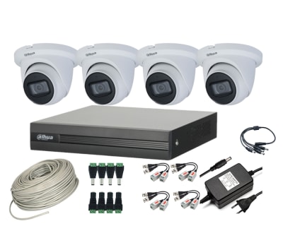 CCTV KIT DAHUA 4 CAM 1080 LITE MET C/MIC DOMO INSTALADOR1