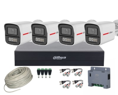 CCTV KIT DAHUA PRO WIZCOLOR 1080P C/MIC INSTALADOR