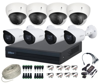 CCTV KIT DAHUA 8 CAM 1080 LITE INSTALADOR IP67
