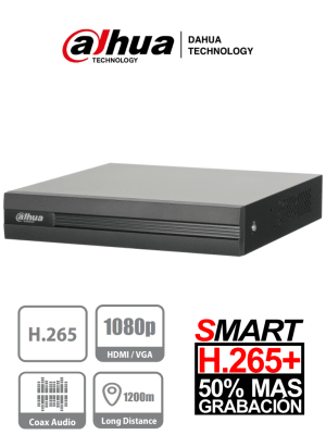 XVR Dahua 1080P-Lite 16CH HDCVI +2IP 1HDD 1U WizSense