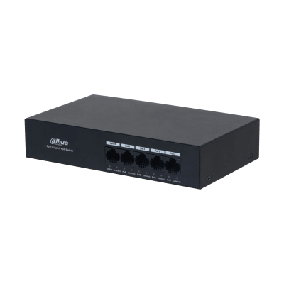 SWITCH POE DAHUA GIGABIT 4 PUERTOS 36W1