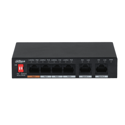SWITCH PoE 4 Puertos DAHUA - 60W total Hi-PoE1