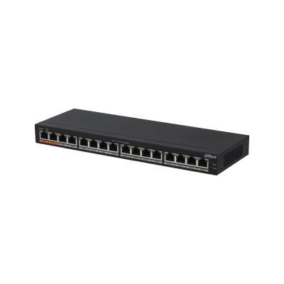 SWitch PoE 16CH Gb 2 puertos Hi-PoE Standard, 190W DAHUA