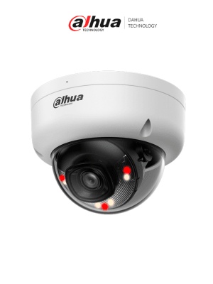 CAMARA IP DAHUA 2MP 2.8MM SMART DUAL LIGHT POE IK08 IP67 H265+ IA