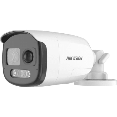 CAMARA BULLET TVI Hikvision 2MP ColorVu. 40M Luz Blanca. Sirena. Microfono Y PIR 2.8MM