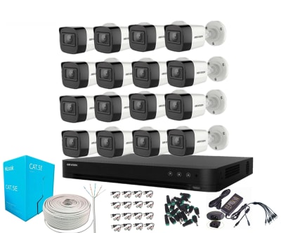 CCTV KIT HIKVISION 1080 LITE 16 CAM INSTALADOR