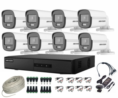 CCTV KIT PRO HIKVISION 8 CAM 2MP COLORVU LITE