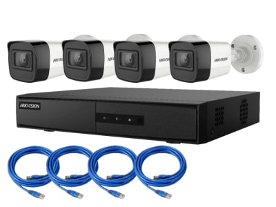 CCTV KIT IP HIKVISION NVR 4CH POE + 4 CAM 2MP
