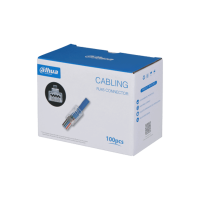 CONECTOR RJ45 DAHUA CAT6 100 Un PASS THROUGH