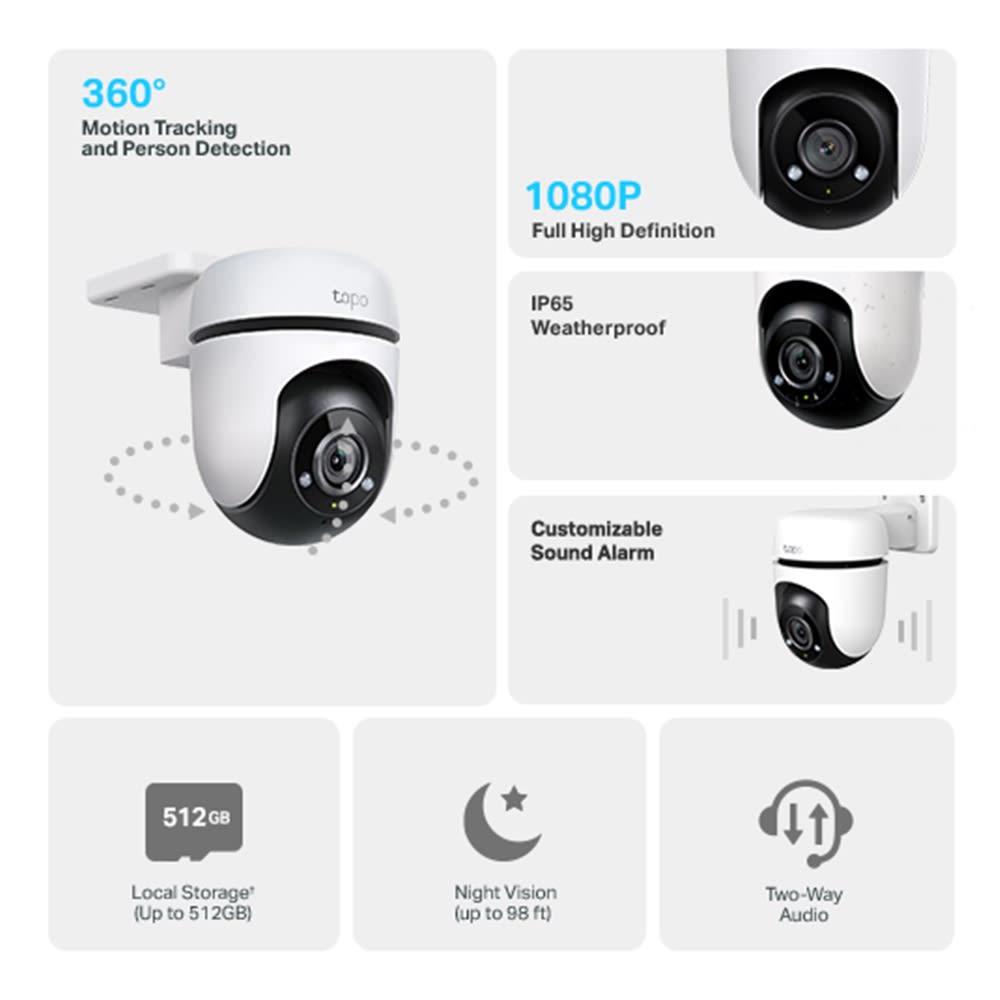 CAMARA IP TPLINK PT 1080P EXTERIOR AI IR30M6