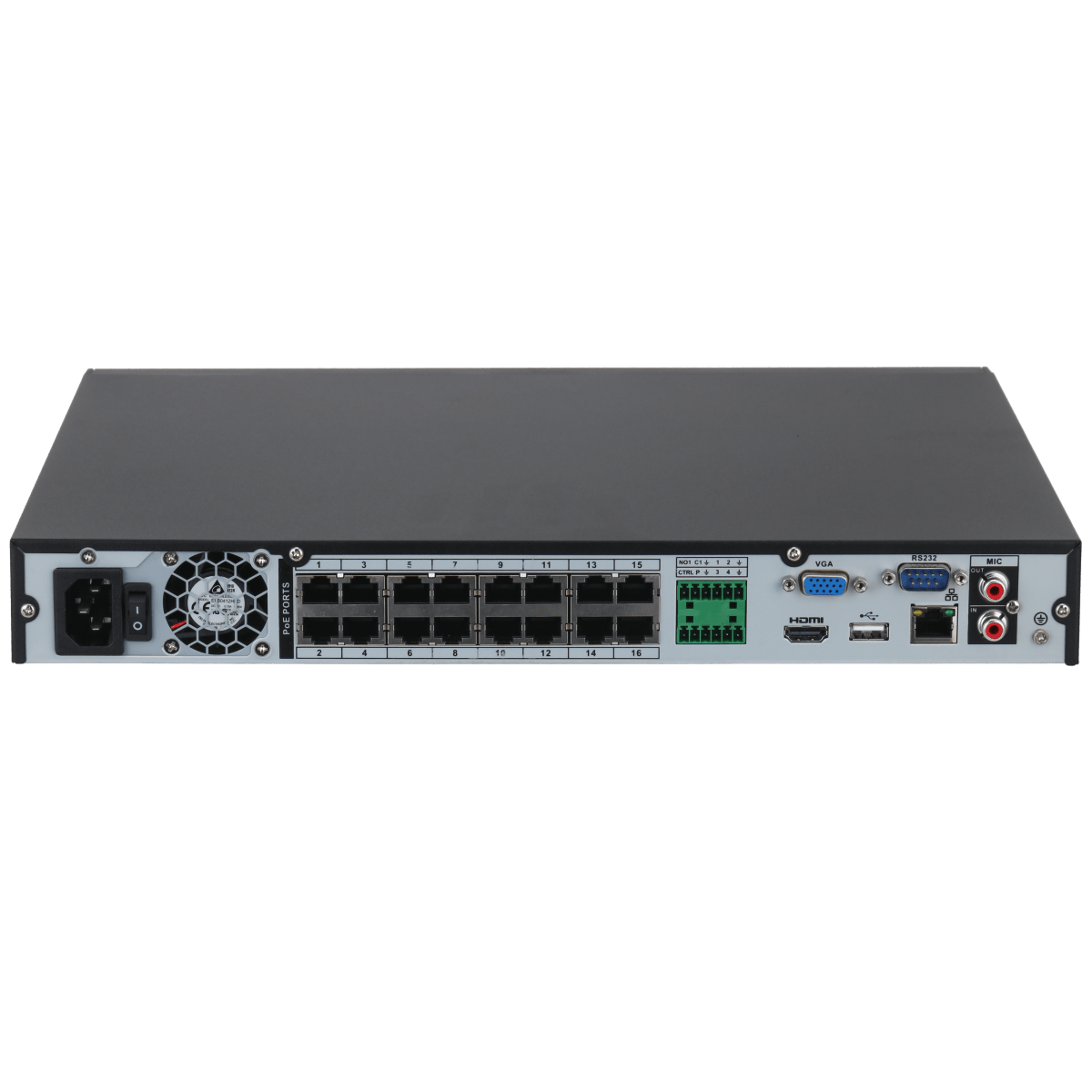NVR DAHUA 32CH 4K 256mbps 2DD + 16 PoE3