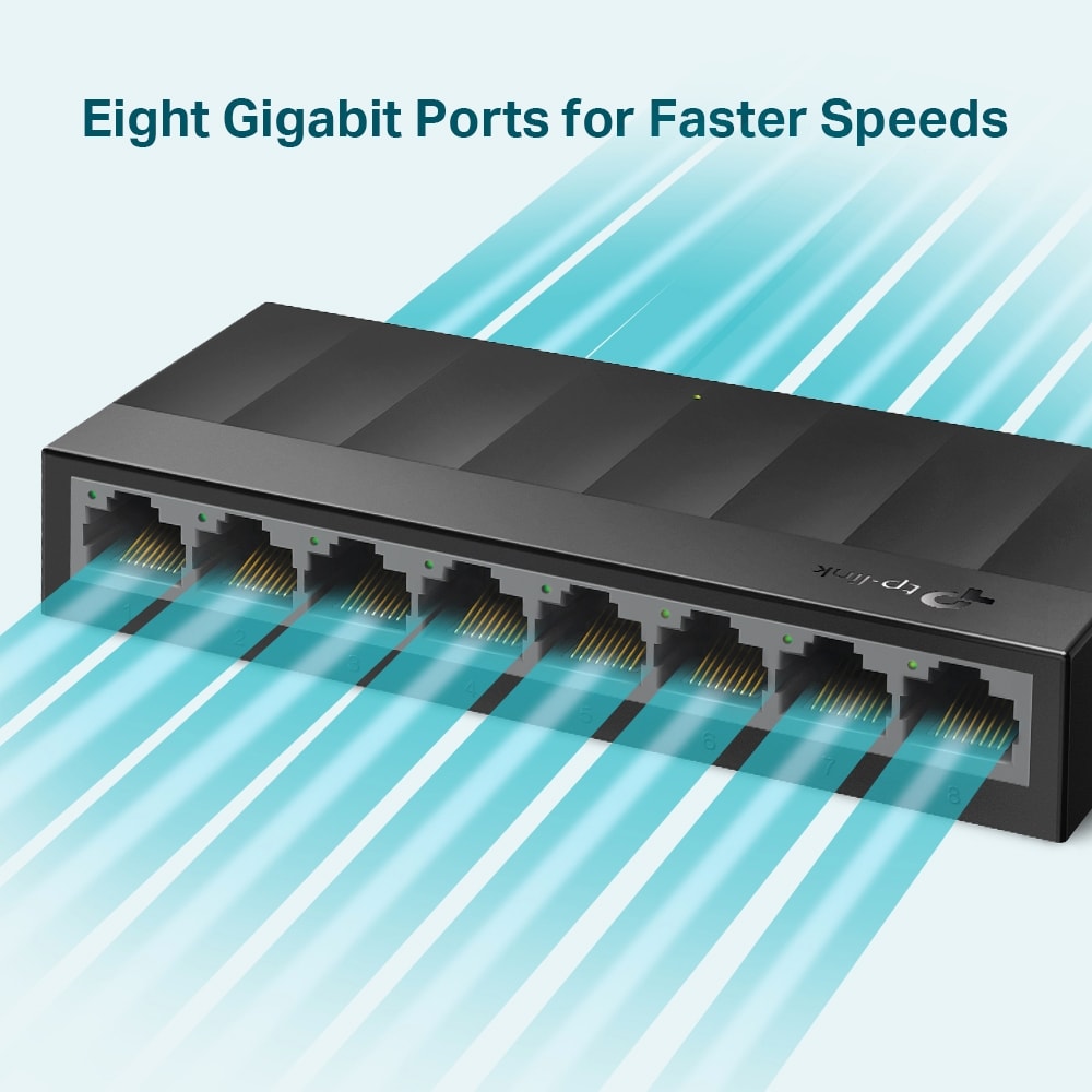SWITCH TPLINK 8CH 10/100/1000MBPS GIGABIT2