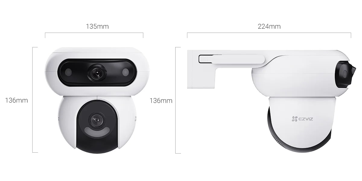 CAMARA IP EZVIZ PT DUAL ROTACION 2K+ AUTO SMART TRACKING COLORVU ALARMA AUDIO1