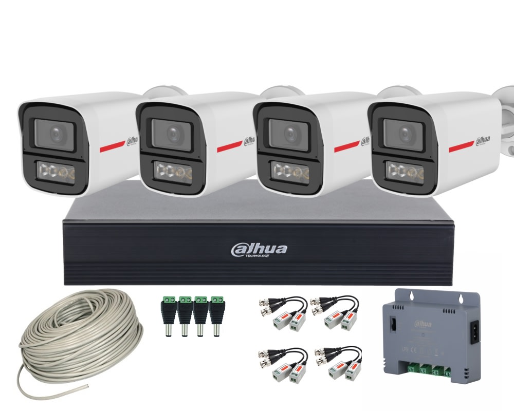 CCTV KIT DAHUA PRO WIZCOLOR 1080P C/MIC INSTALADOR 0