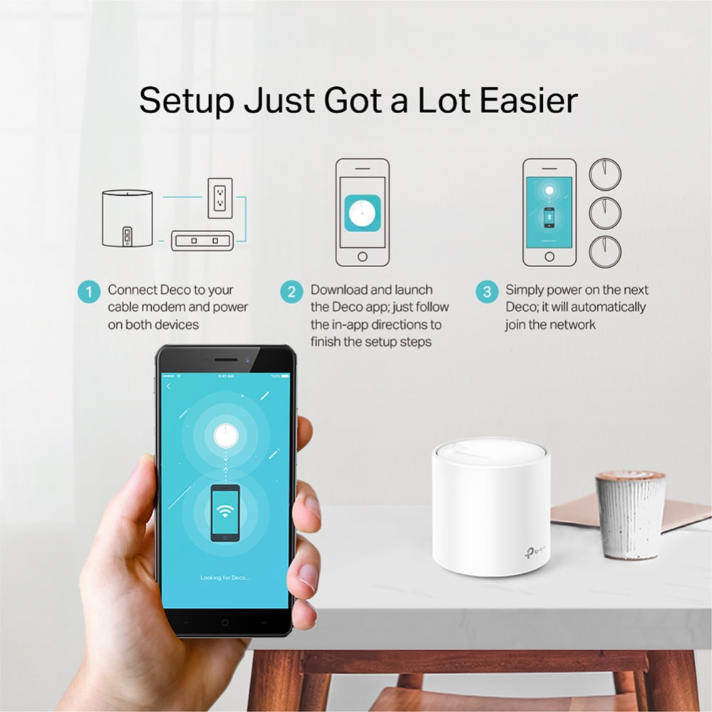 TP-LINK Deco X20 (1-Pack) Router Wi-Fi Mesh Doble Banda Wi-Fi 6 y Gigabit Ethernet TP-LINK1