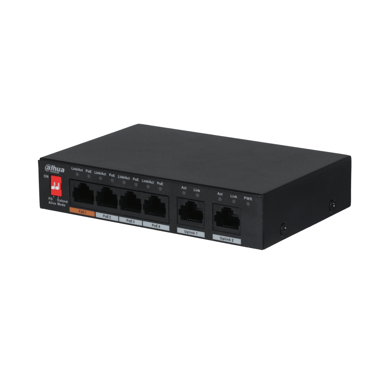 SWITCH PoE 4 Puertos DAHUA - 60W total Hi-PoE3