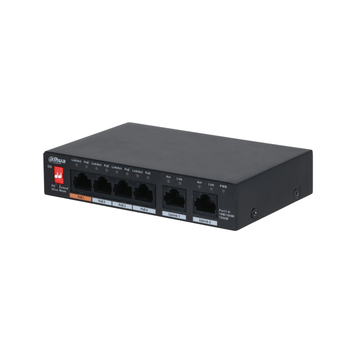 SWITCH  PoE 4 Puertos DAHUA - 60W GIGABIT 0
