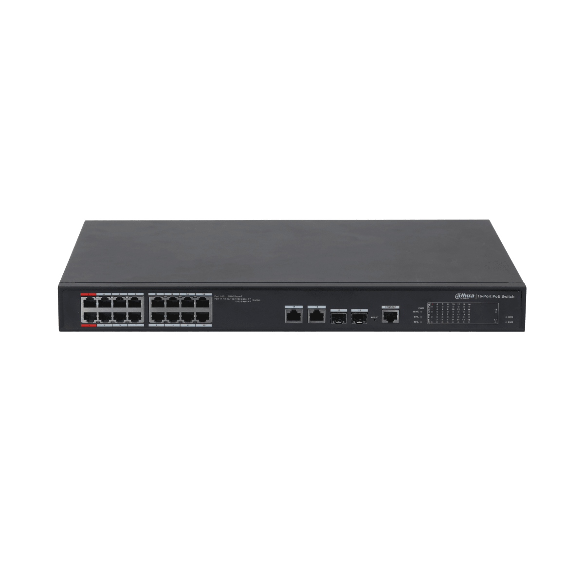 SWITCH PoE 16 Puertos DAHUA - 190W total Hi-PoE Dahua 0