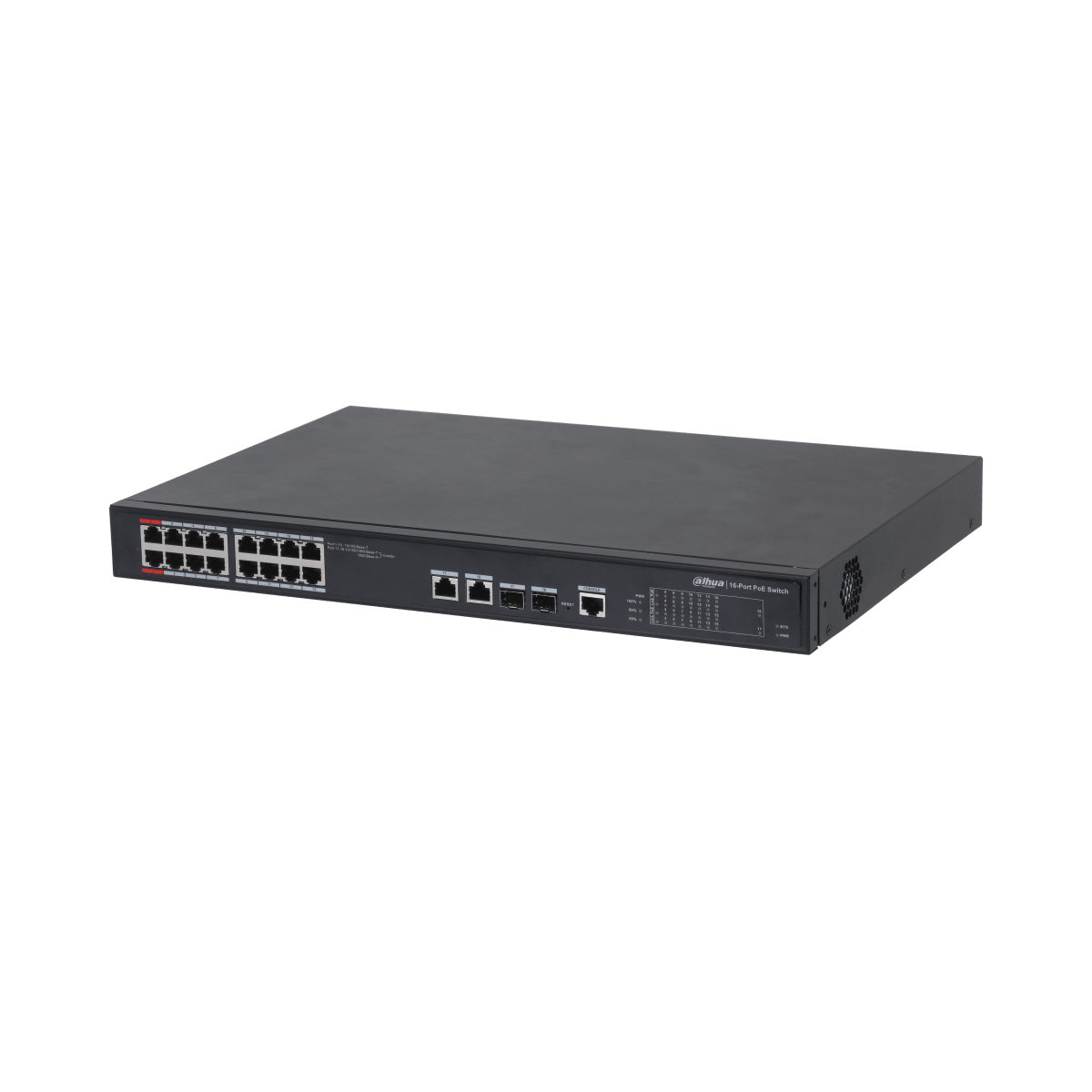 SWITCH PoE 16 Puertos DAHUA - 190W total Hi-PoE Dahua2