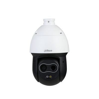 CÁMARA IP DAHUA PT Termal Hibrida optico 4MP Alarma 2/1 Slot MicroSD IP66 Detección Incendio Con T°2