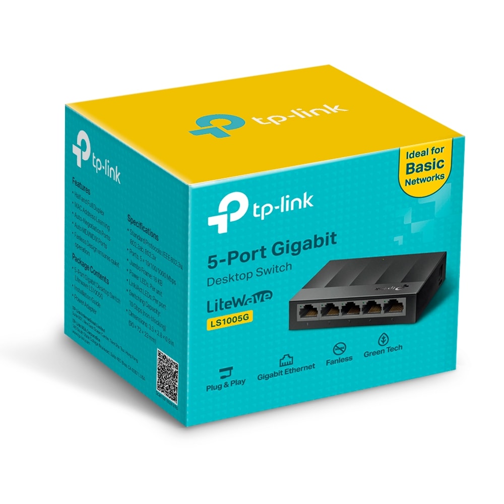 SWITCH TPLINK 5CH 10/100/1000MBPS GIGABIT2