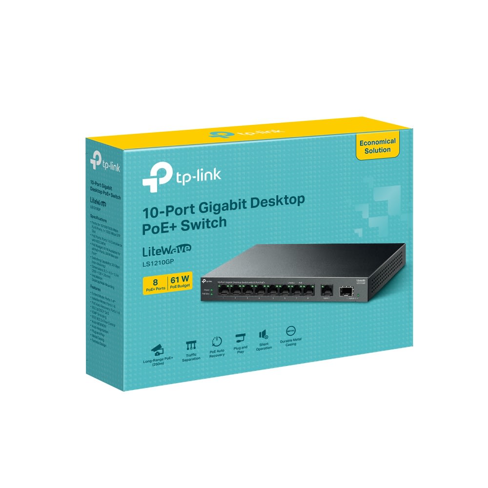 SWITCH POE 8 POE + 2 UPLINK Gigabit TPLINK1