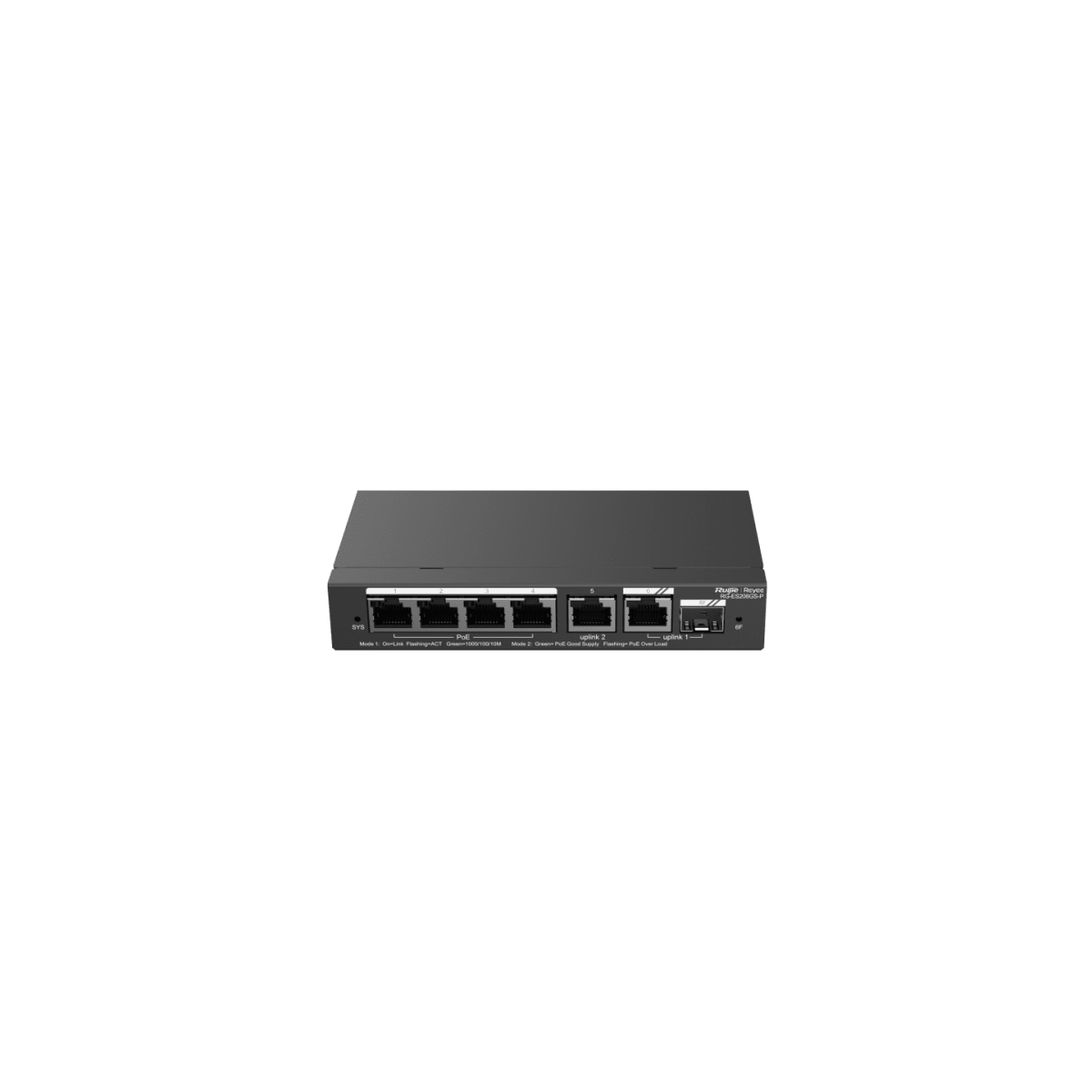 SWITCH POE REUIJIE REYEE 4CH ADM POR NUBE 54W GIGABIT6