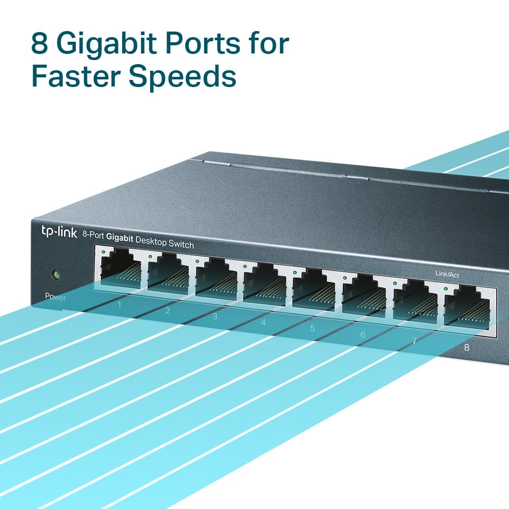 Switch TPLINK 8 puertos  10/100/1000 Mbps5