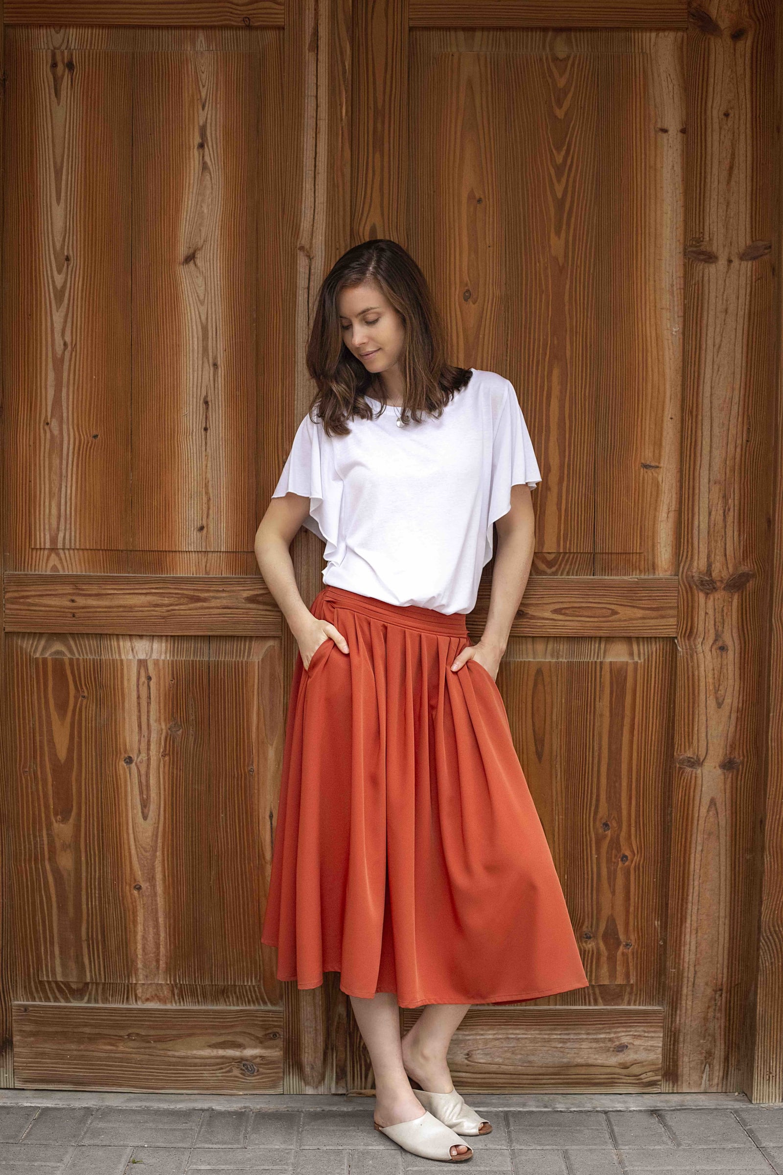 MIDI SKIRT - RUST MIDI SKIRT - RUST