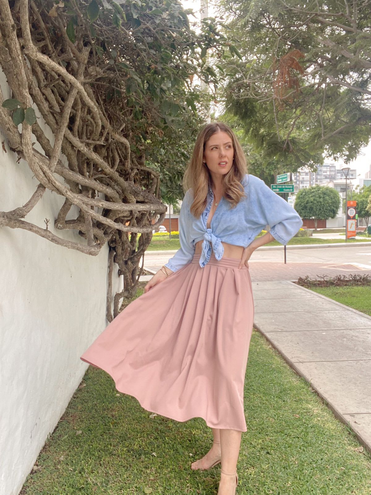 MIDI SKIRT - ROSE MIDI SKIRT - ROSE