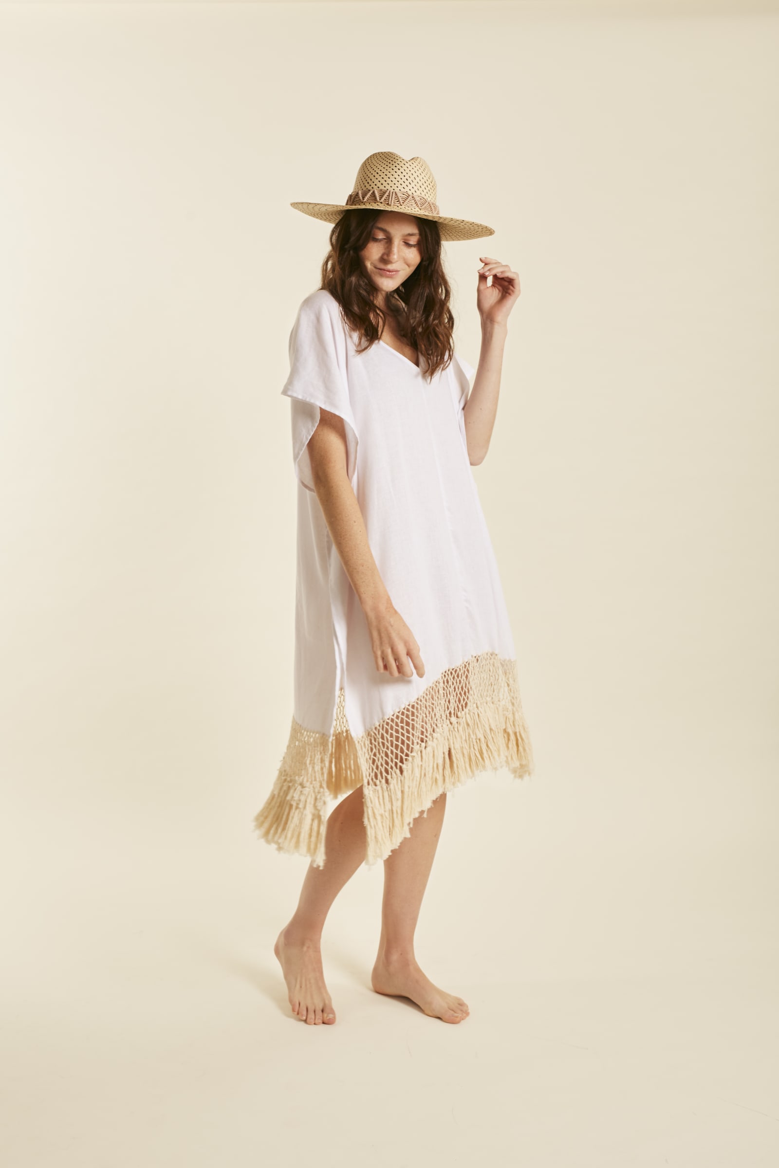LINEN TUNIC - WHITE LINEN TUNIC - WHITE
