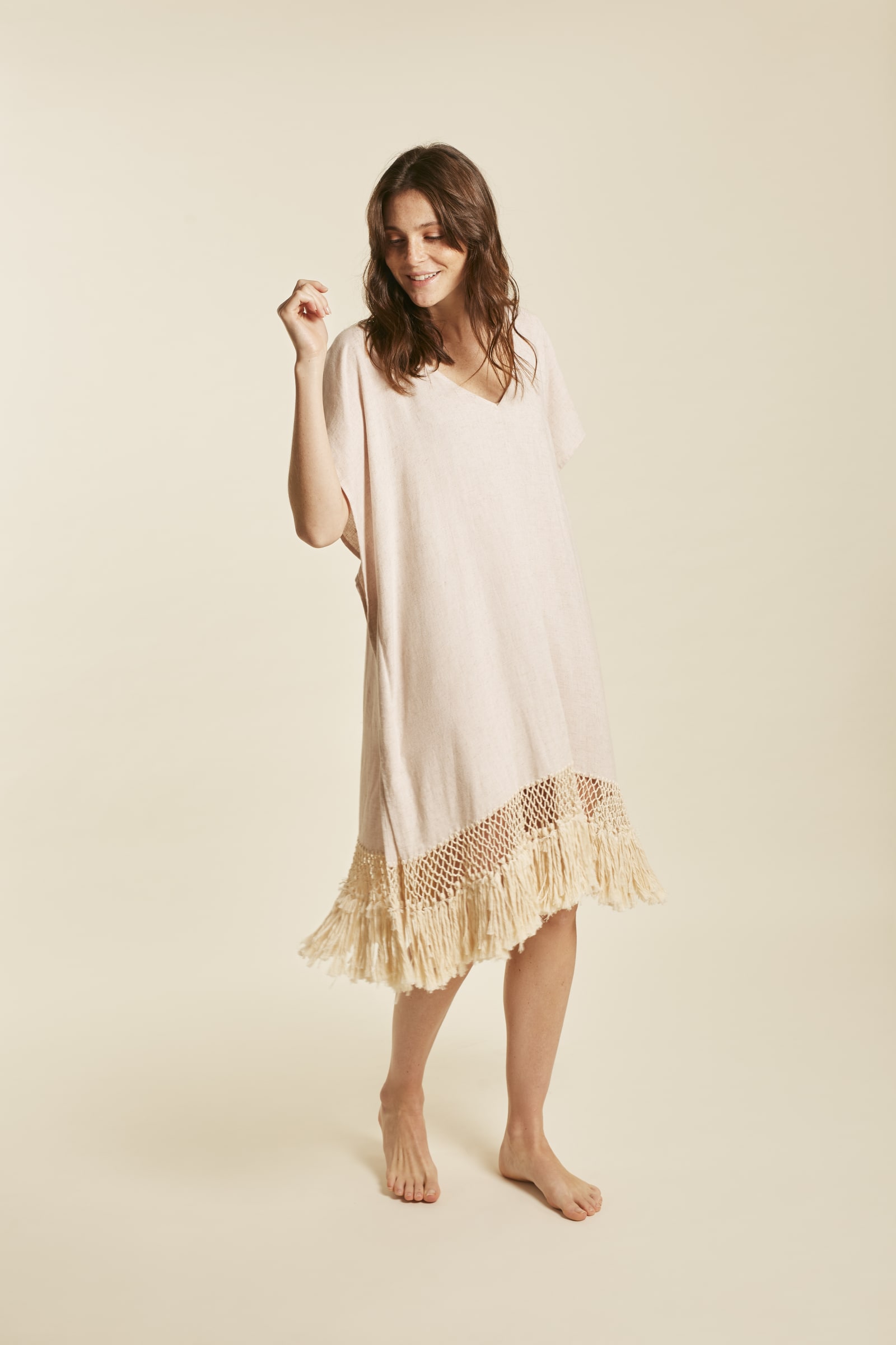 LINEN TUNIC - PALO ROSA LINEN TUNIC - PALO ROSA
