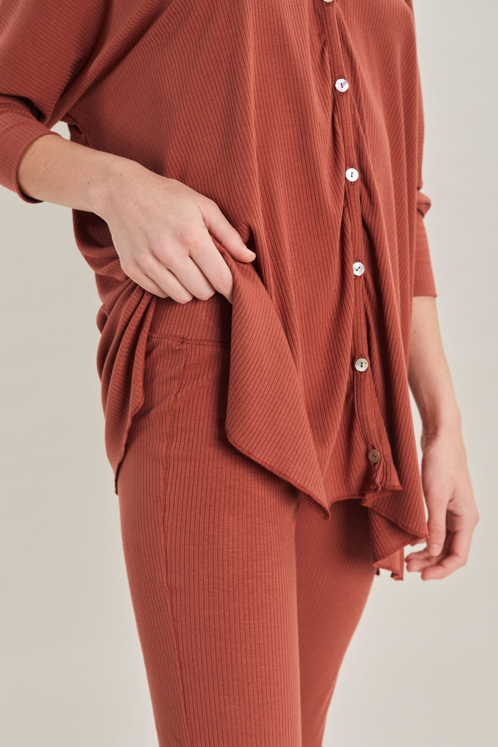 RIB LEGGING - CINNAMON RIB LEGGING - CINNAMON