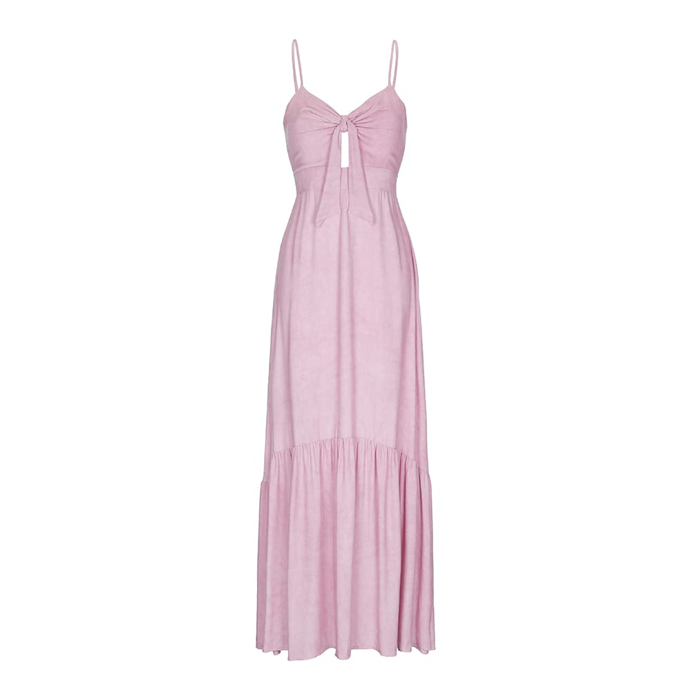 BOW DRESS - PINK SORBET BOW DRESS - PINK SORBET