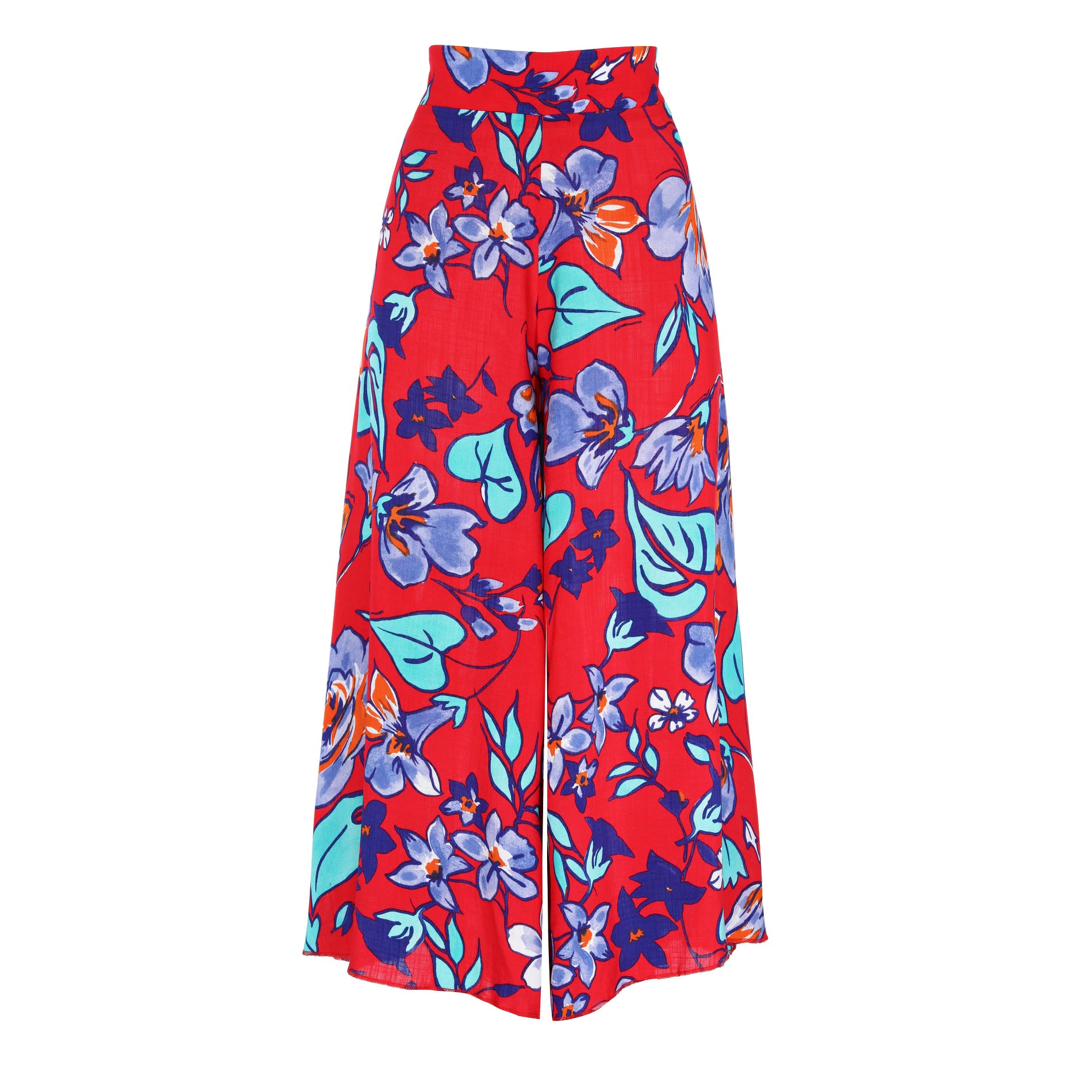 FLARE CULOTTE PRINT - RED FLARE CULOTTE PRINT - RED