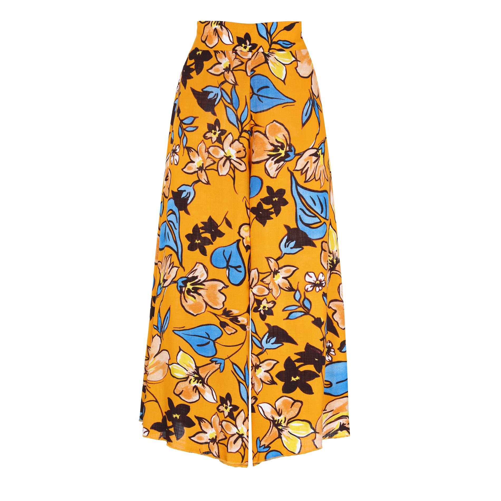 FLARE CULOTTE PRINT - YELOW FLARE CULOTTE PRINT - YELOW