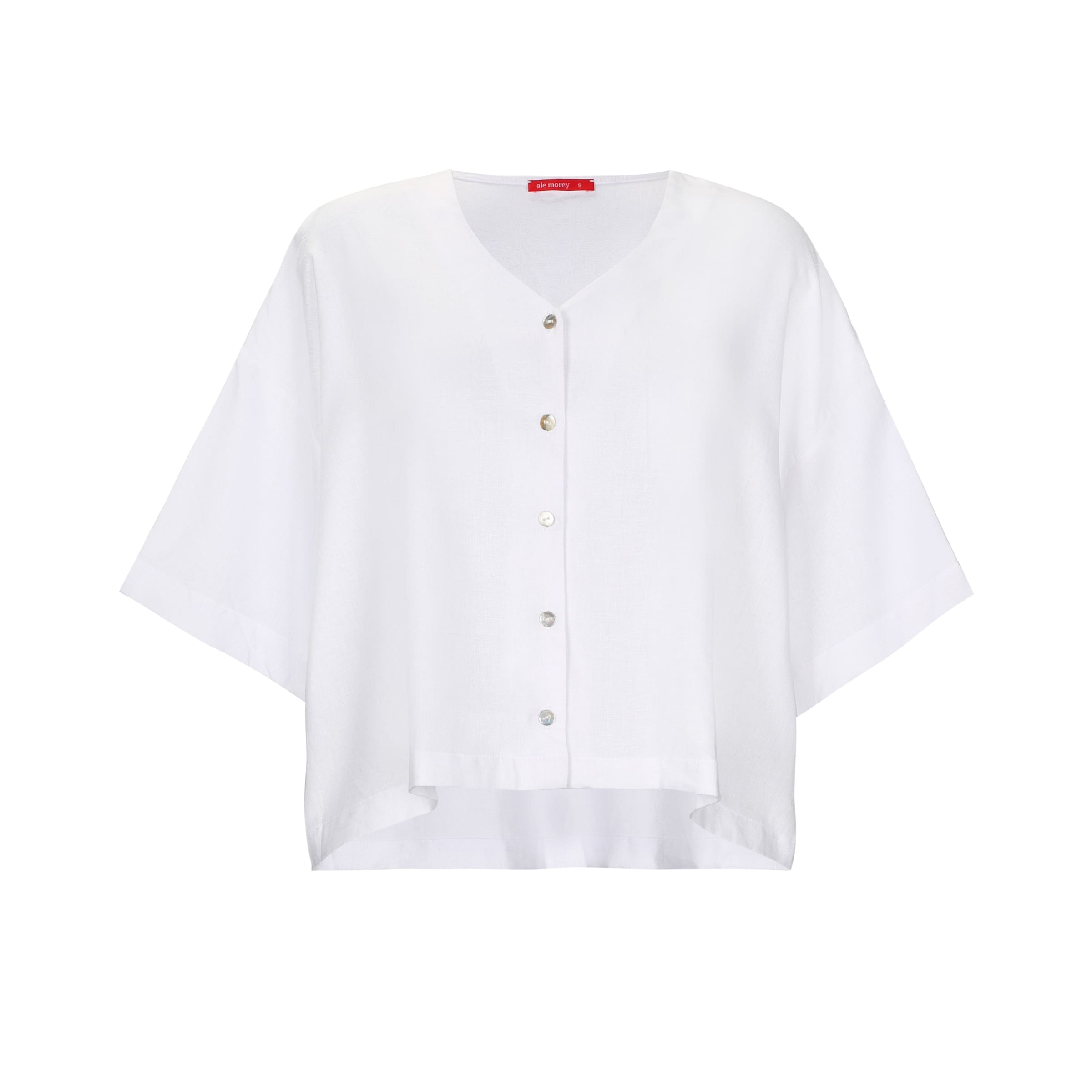 LINEN SHIRT-WHITE LINEN SHIRT-WHITE