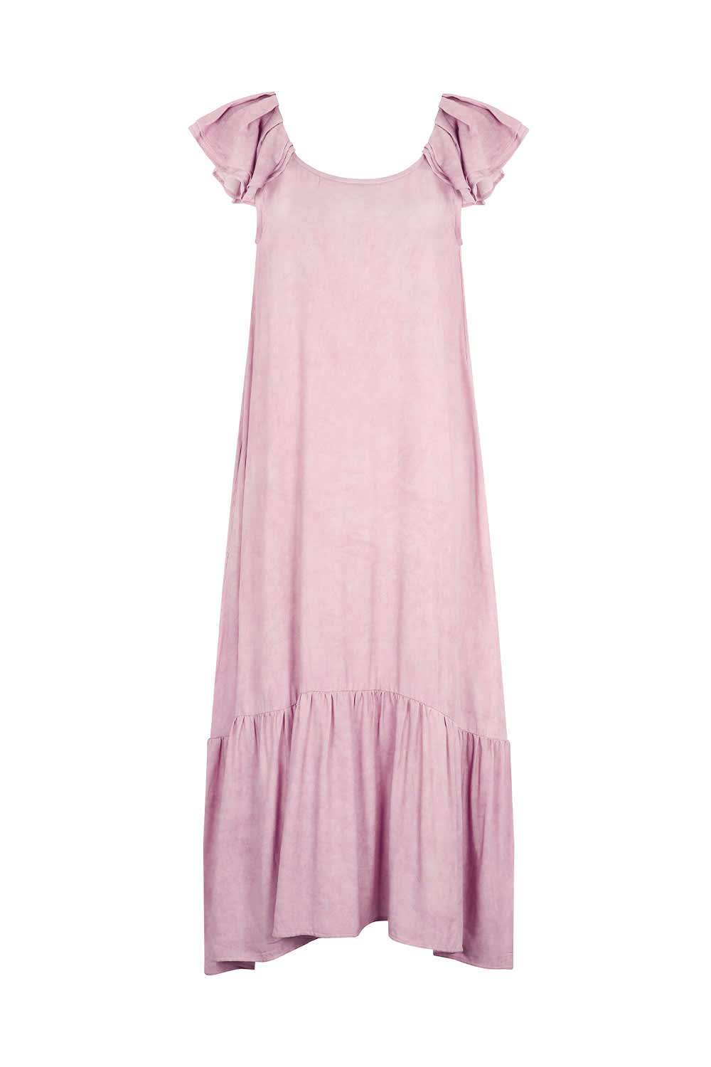 SWEET RUFFLE MAXI DRESS - PINK SORBET SWEET RUFFLE MAXI DRESS - PINK SORBET